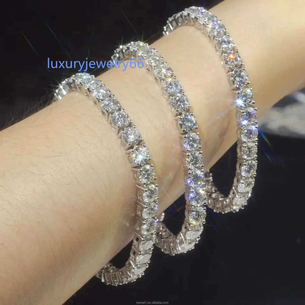 Necklace 3mm 4mm 5mm 6.5mm Mossanite Jewelry Sterg Sier D VVS1 Dia Necklaces Moissanite Tennis Chain Bracelets for women Men