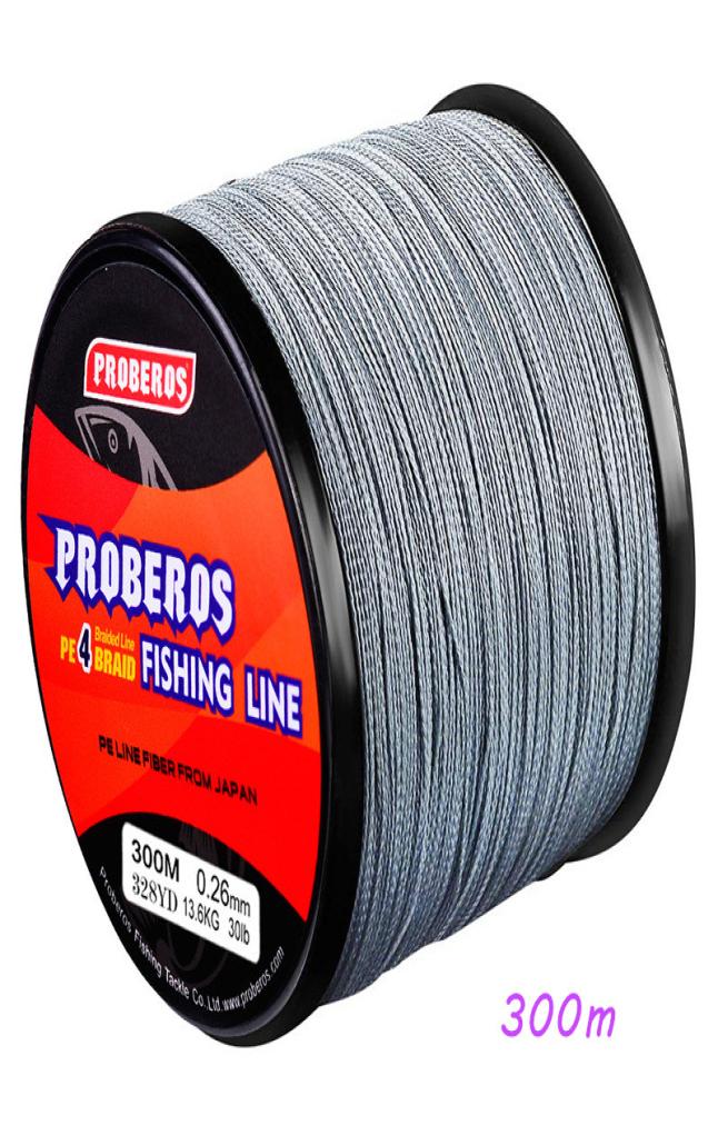 300 Meters 5 Color PE 4 Braid Line Fishing Line Braided Wire Available 6LB100LB27KG453KG Pesca Tackle Accessories B86509