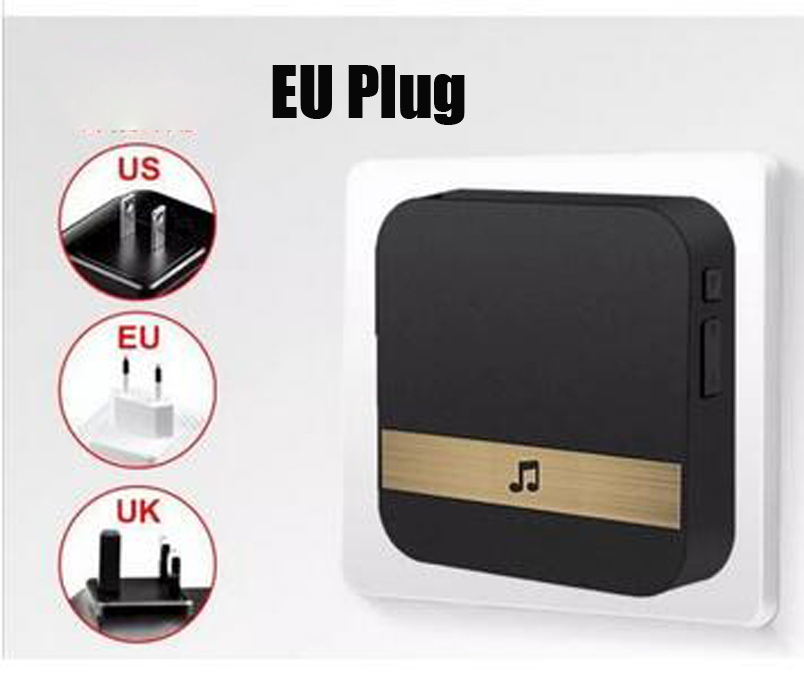 V5 720P Wireless WiFi Video Doorbell Smart Phone Door Ring Intercom Security System IR Visual HD Camera Bell Waterproof Cat Eye with DingDong for Home