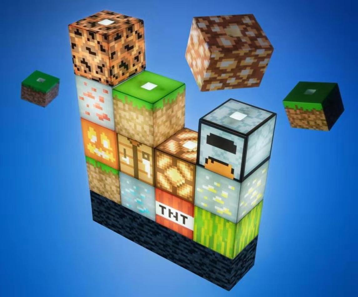 2021New Novelty Lighting Square Blocks Custom Stitching Lamps for Smart Baby Toys Lead LED Lights Indoor Minecraft DIY Creative Sp