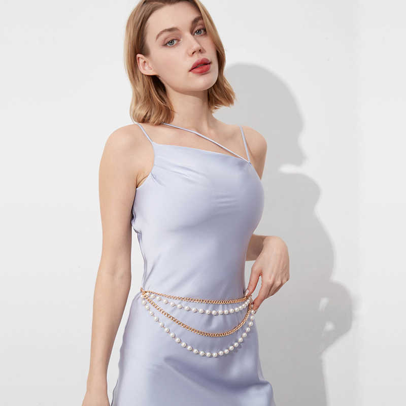 Belts Women's Waist Chain Thin Belt Luxury Pearl Waist Gold Chain Belts for Dress Fringes Decoration Waistbands Body Jewelry Fashion Z0404, Black
Belts Women's Waist Chain Thin Belt Luxury Pearl Waist Gold Chain Belts for Dress Fringes Decoration Waistbands Body Jewelry Fashion Z0404, Black