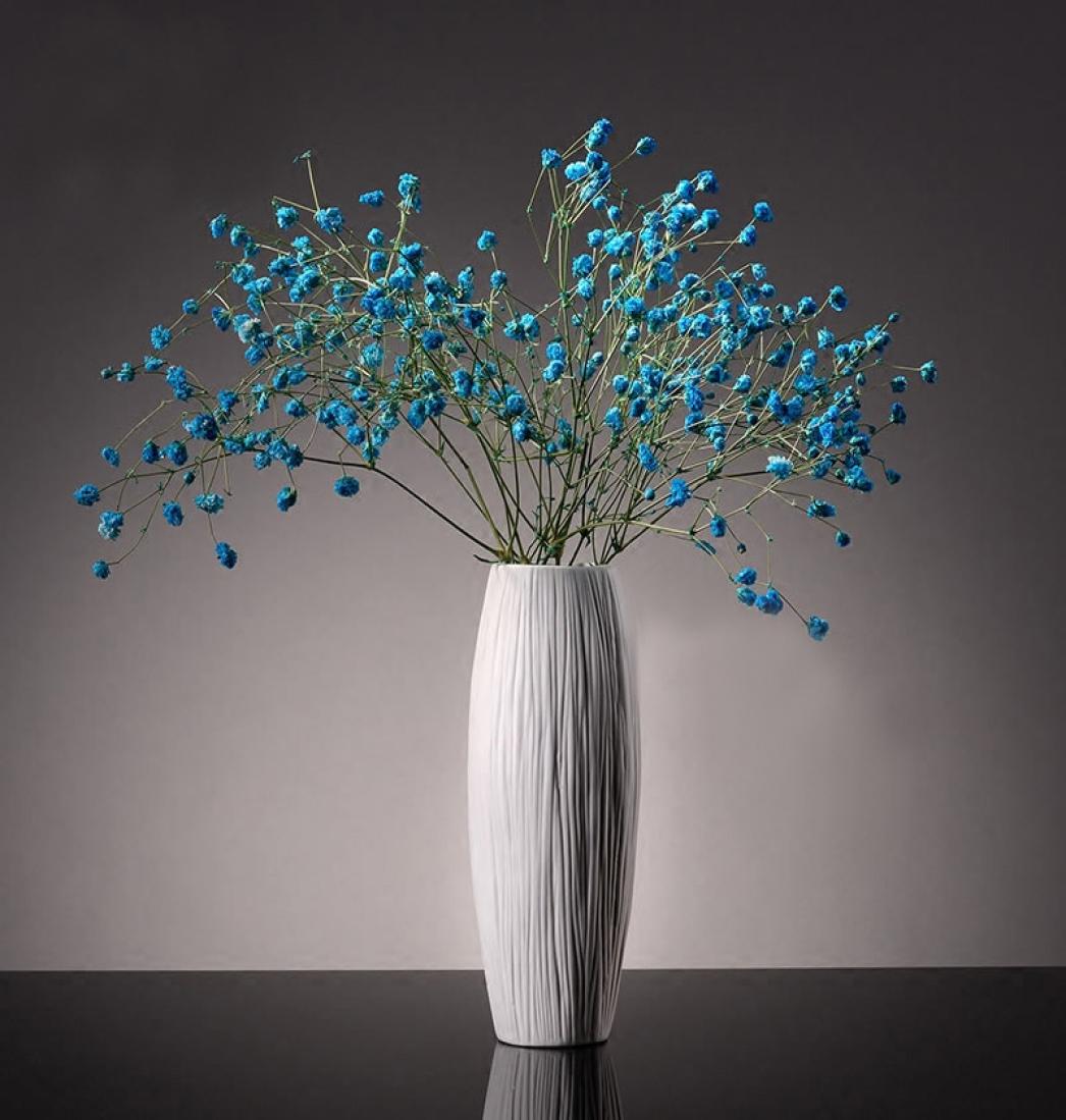 Ceramic Creative Fashion White Vase High Quality Modern Simple Porcelain Living Room Decoration Home Furnishings 3N011