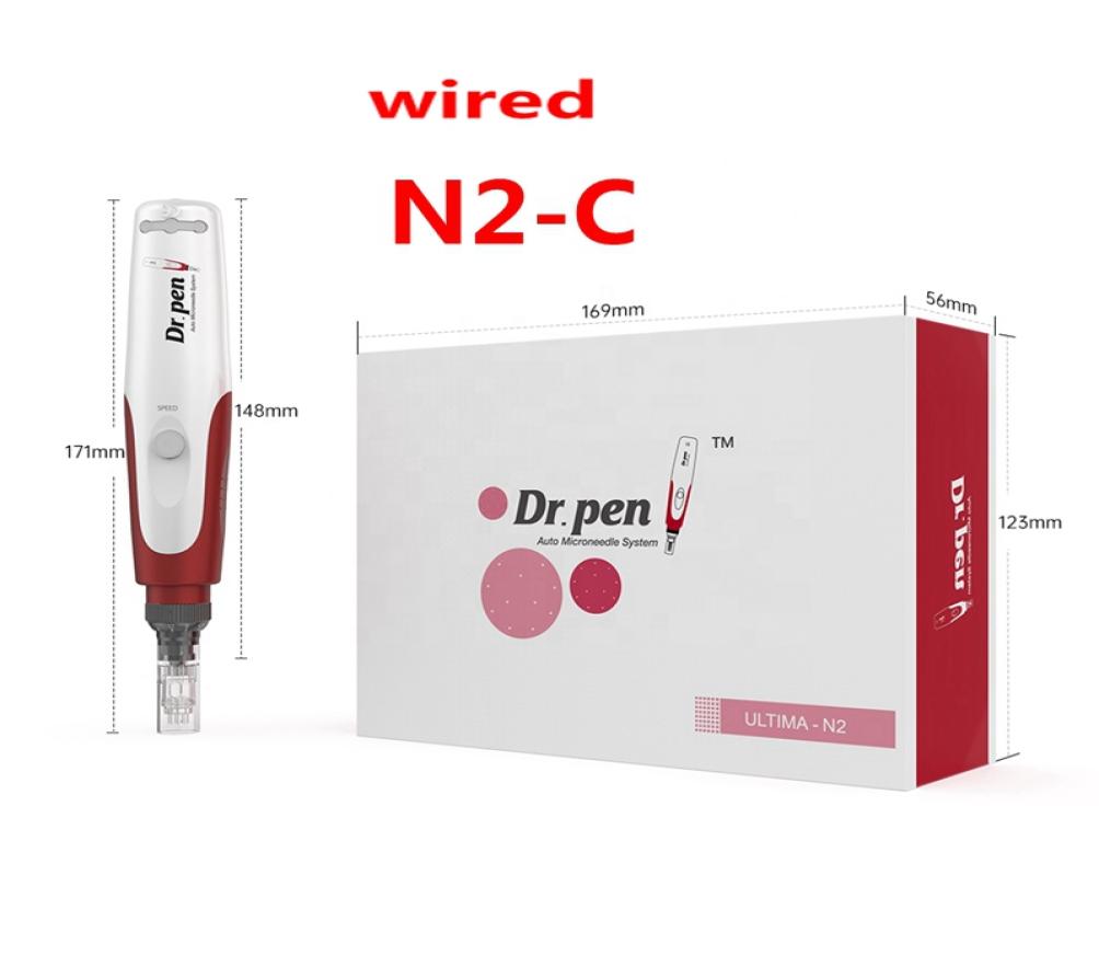 5 Speed Auto Microneedle System Adjustable Needle Lengths 025mm25mm derma pen Dr pen N2C with 2pcs 12 needles cartridge