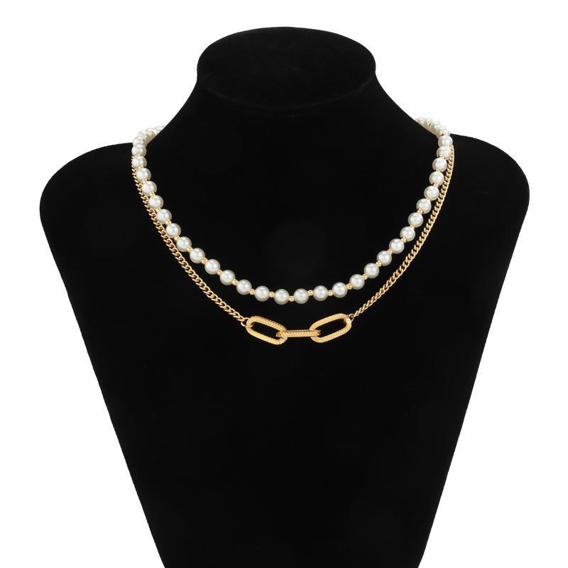 Pendant Necklaces Retro Creative Layered Imitation Pearl Necklace Geometric Design Personality Men And Women Same Jewelry Accessories Gift U
Pendant Necklaces Retro Creative Layered Imitation Pearl Necklace Geometric Design Personality Men And Women Same Jewelry Accessories Gift U