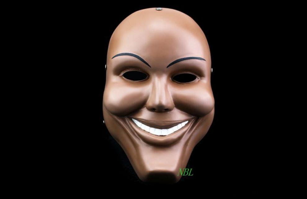 Wholesale-Movie The Purge Clown Resin Anonymous Masks Halloween Scary Horror Party Full Face Mask Carnival Costume Free Shipping