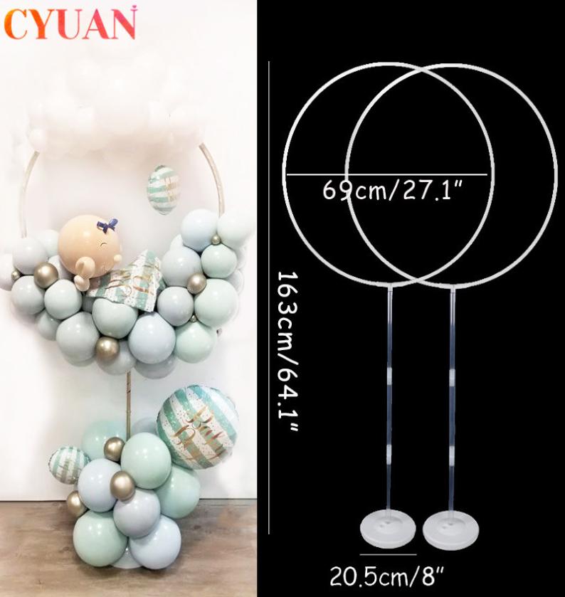 2set Circle Balloon Arch Frame Balloons Stand Holder Kit Wedding Decorations Baloon Birthday Party Decorations Kids Baby Shower Y0