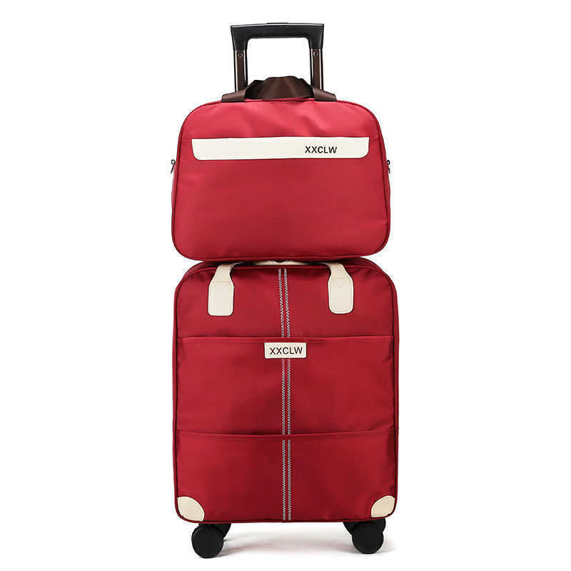 2022 New Rod Luggage Bag Large Capacity Travel Bag Women's and Men's Lightweight Luggage Bag Portable Storage Bag Universal Wheel