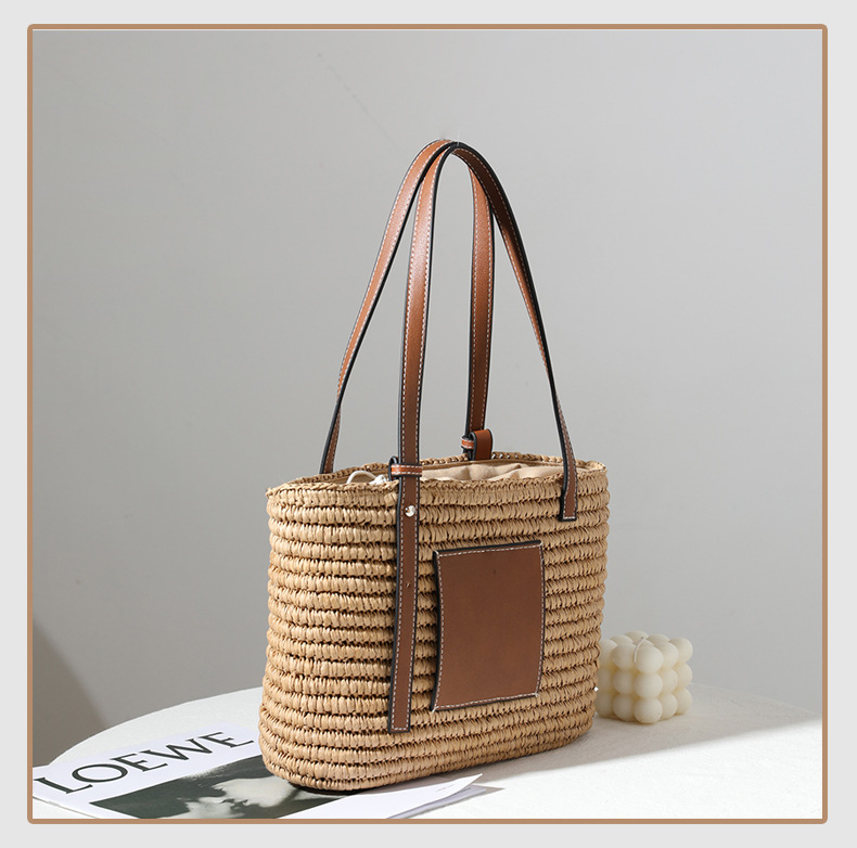 Fashion Straw Bag One-Shoulder Portable Hand-Woven Bag Women's Rattan Weave Bags All-Match Square Vegetable Basket Bags, Aspic
Fashion Straw Bag One-Shoulder Portable Hand-Woven Bag Women's Rattan Weave Bags All-Match Square Vegetable Basket Bags, Aspic