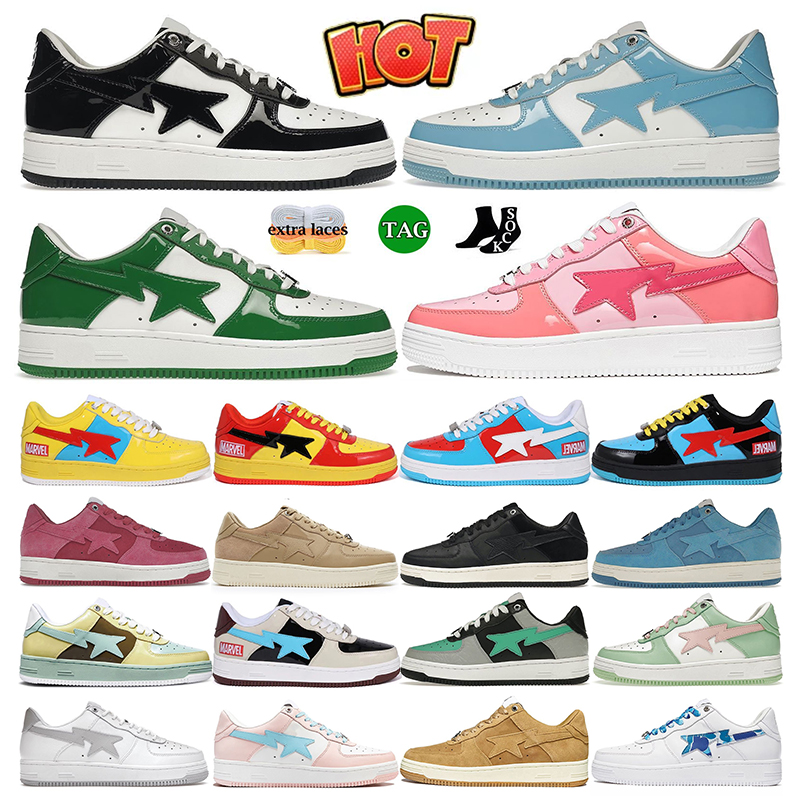

Designer casual shoes Chaussures bapestars sk8 sta low baped mens womens shoe lows Black green Yellow Combo Pink Plate-forme luxury trainers sports sneakers
