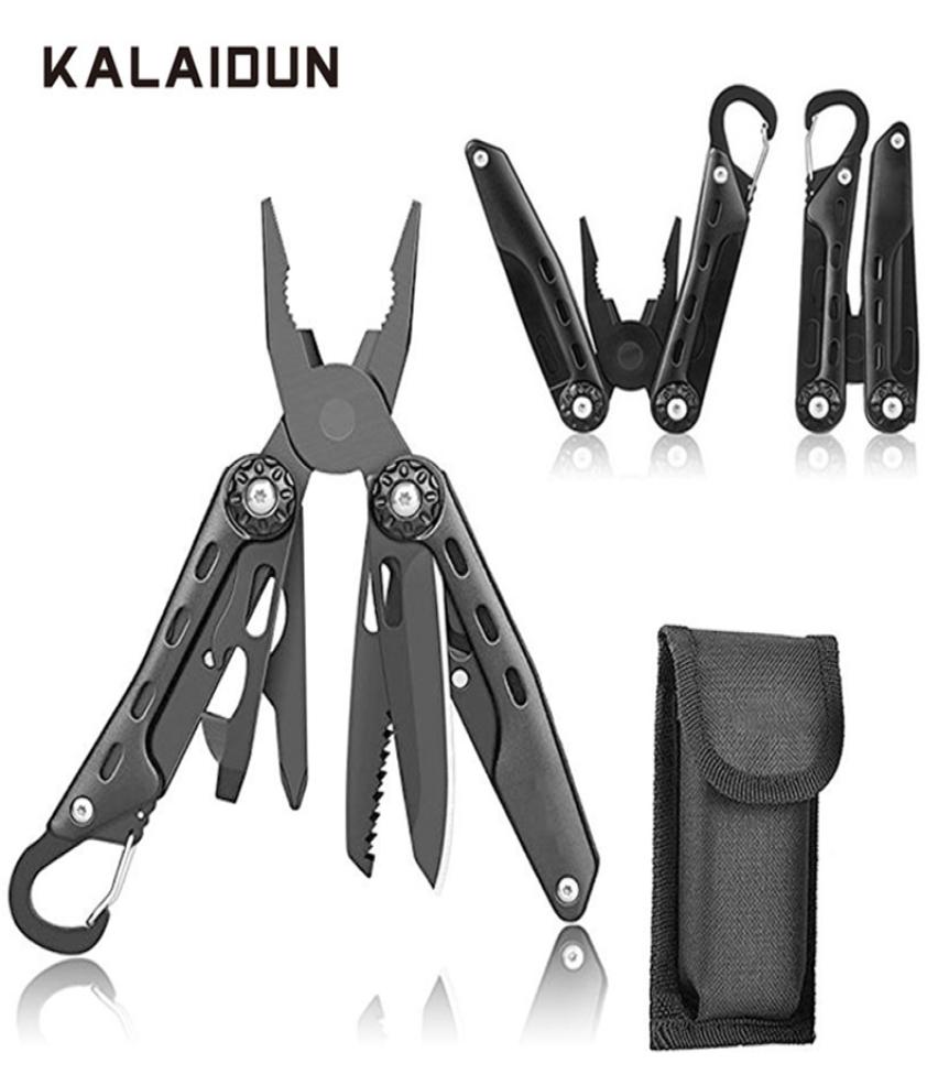 KALAIDUN Pliers Multitool Wire Stripper Crimping Tool Cable Cutter Folding EDC Knife Opener Portable Outdoor Camping Survival Y200