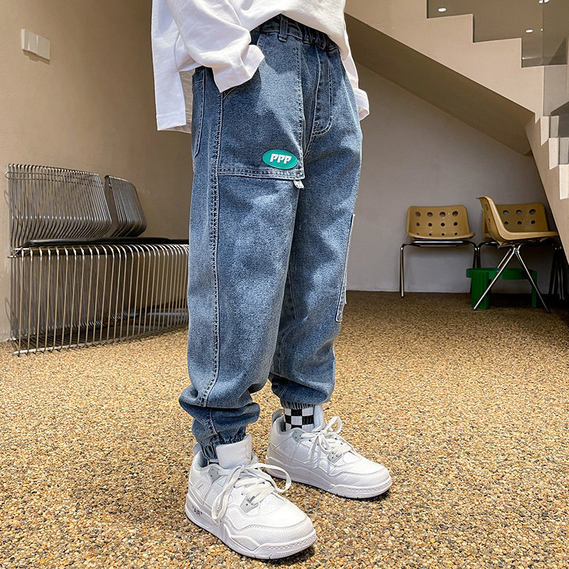 Jeans Autumn Children's Boys' Jeans Baby Clothing Classic Pants Children's Jeans Trousers Baby Boys' Casual Bottom Sports Pants 4-