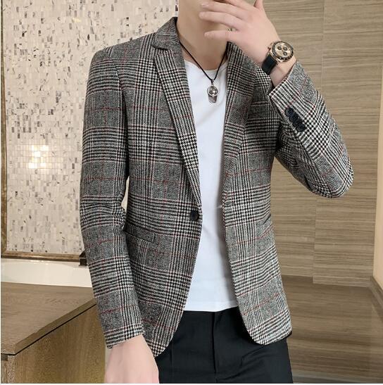 Men's Suits Blazers casual outerwear men's slim fitting suit outerwear top 230406