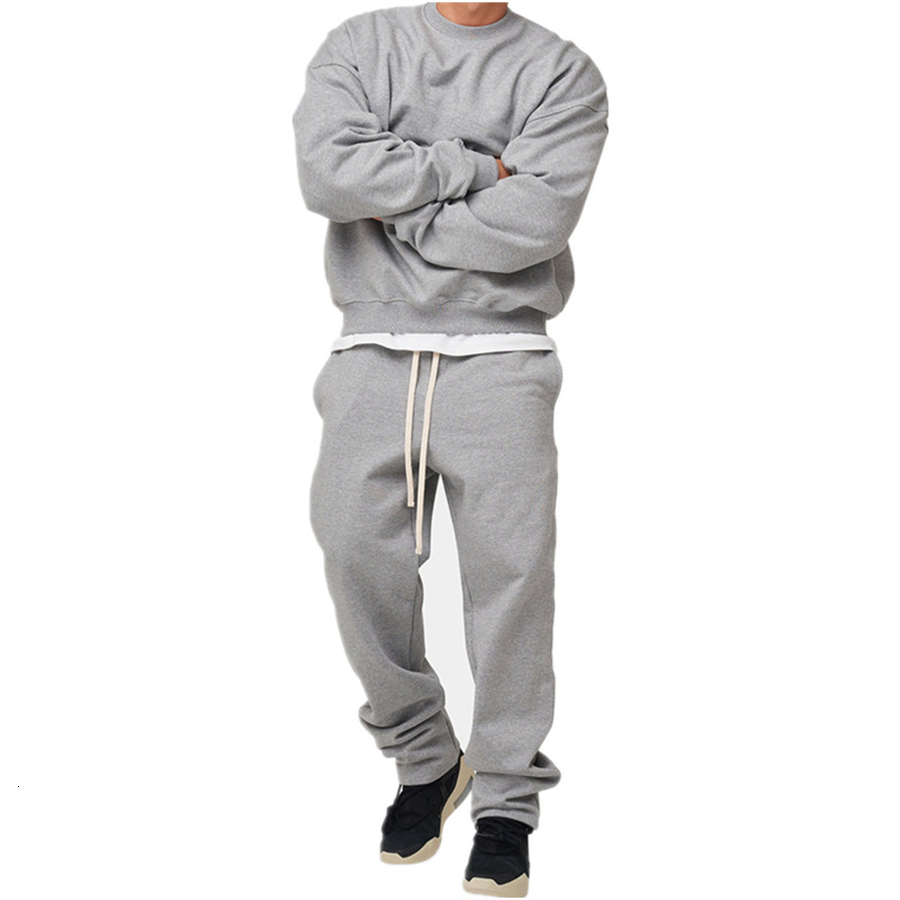 Men's Tracksuits Cotton Track Sportswear Men's Track Wear Autumn and Winter Men's Hoodie Zipper Double Jogger 3XL 230406