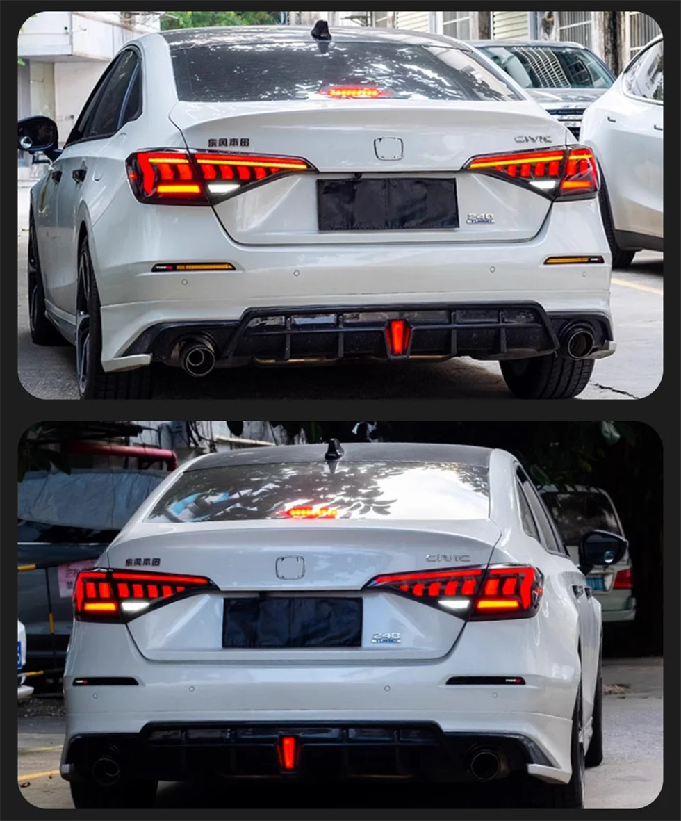 Car Tail Lights For Honda CIVIC 11th Tail light 20 22-2023 Matrix Styling LED Running Lights Sequential Signal Taillight