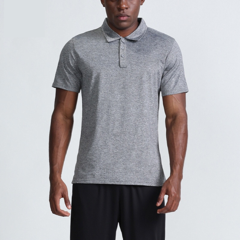 Sports Men's Polo Shirt Mens Quick Dry Sweat-wicking Workout Short Top Men Workout Short Sleeve L80