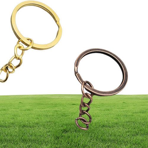 jewelry Accessories 50pcslot Key Chain Key Ring Bronze Rhodium Gold Color Round Split Keyrings Keychain Jewelry Making Whole515050