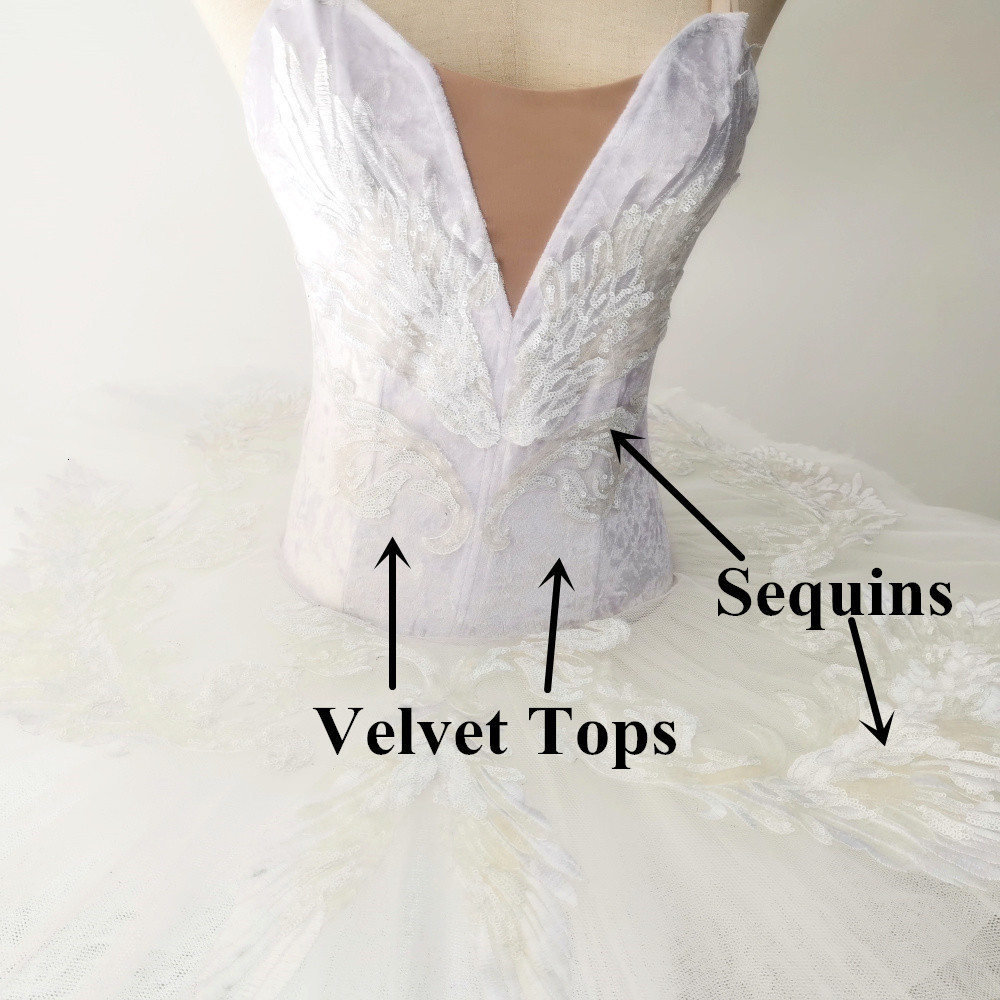 Dancewear White Swan Lake Ballet Tutu Skirt Professional Ballet Costumes Velvet Tops Girls Ballerina Dress Kids Belly Dancewear Adult 230406