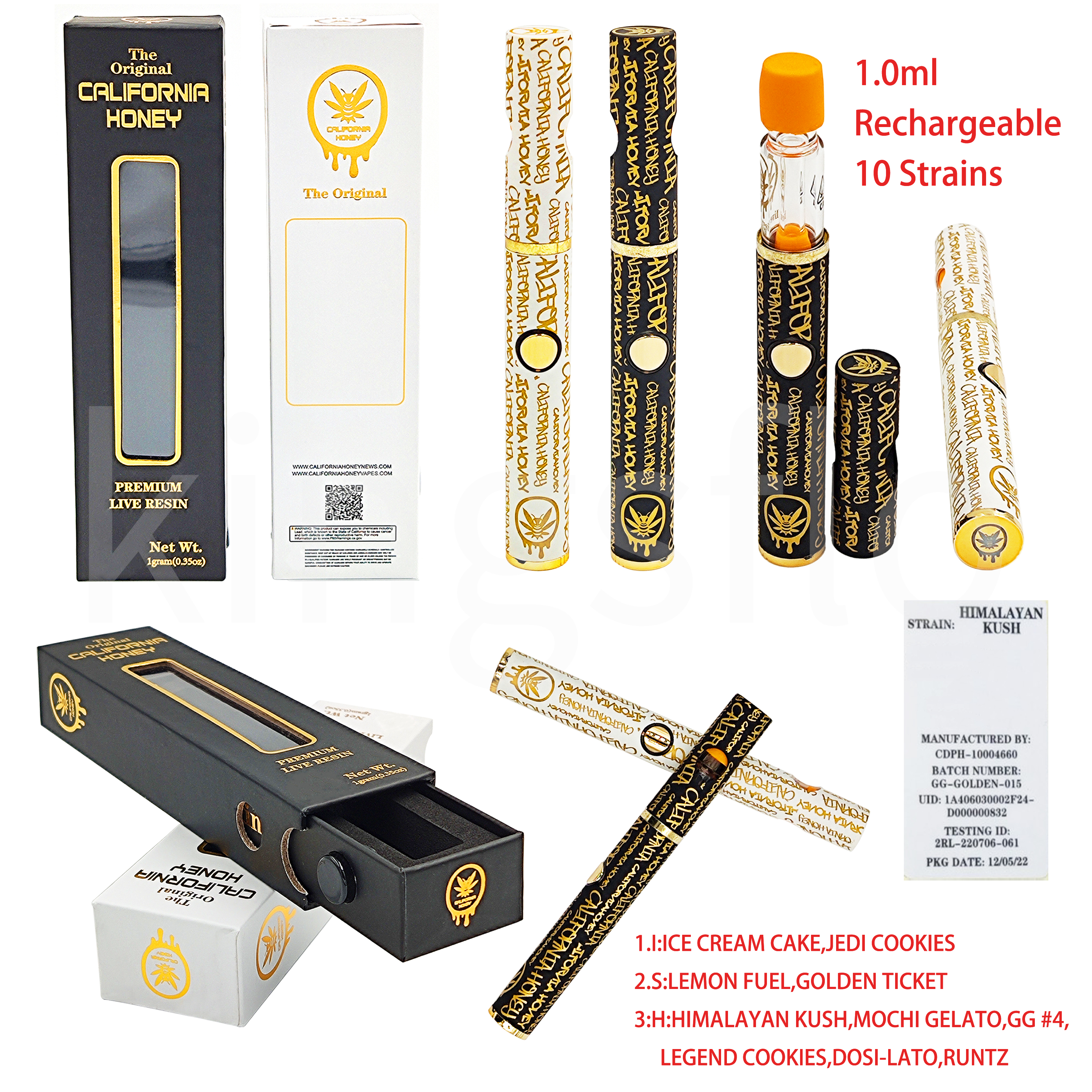 California Honey 2023 New Style Disposable Vape Pen E-Cigarettes 380mAh Rechargeable USB port Empty 1ml Cartridge Vapes with Box
California Honey 2023 New Style Disposable Vape Pen E-Cigarettes 380mAh Rechargeable USB port Empty 1ml Cartridge Vapes with Box