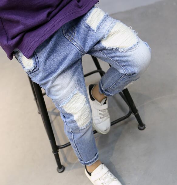 Jeans Boys' Jeans Loose Relaxed Spring Boys' Pants Children's Fashion Jeans Children's Clothing 4-14 Year Old Boys' Denim Sho