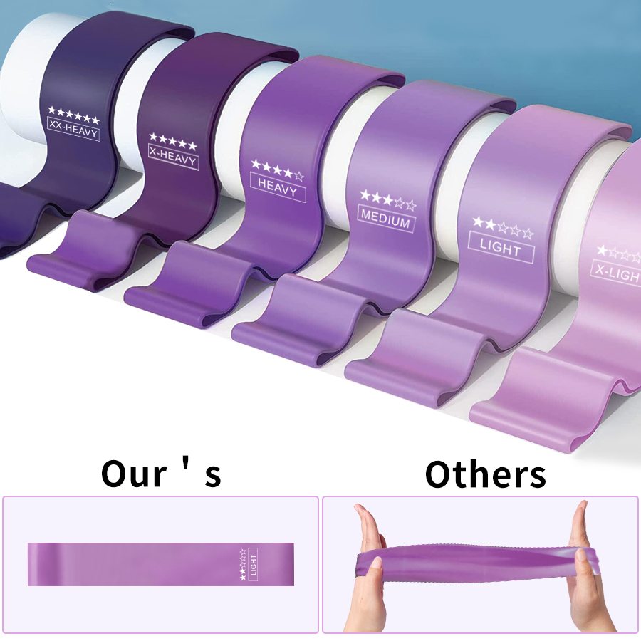 Resistance Bands 6 Different Levels Pilates Sport Rubber Fitness Mini Exercise Extender Workout Crossfit Equipment 230406