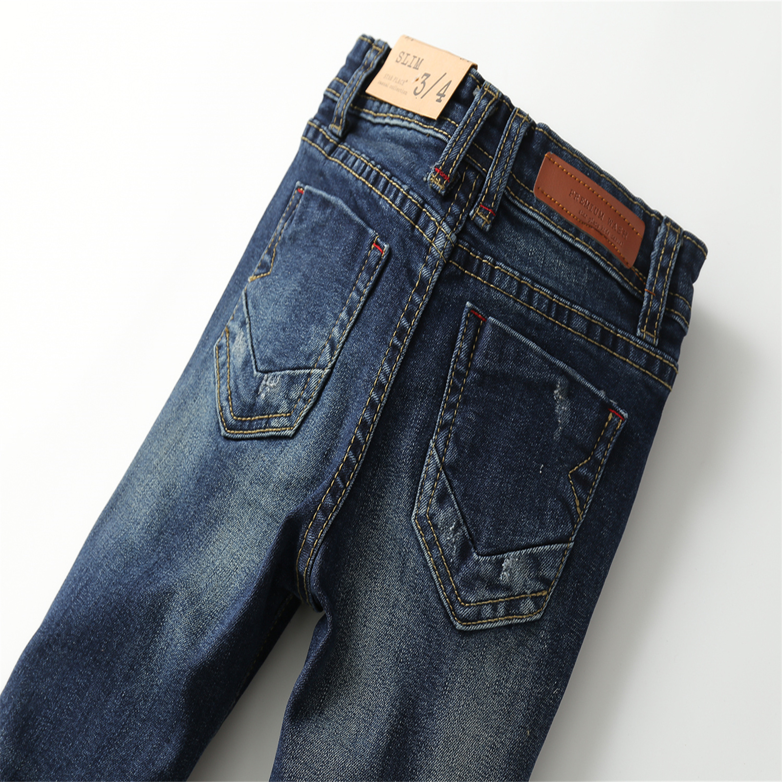 Jeans KIDSCOOL Space Baby Children's Boys' Stone Wash Jeans Children's Painful Super Thin Cotton denim Pants 230406