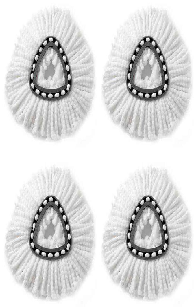 4 Pack Replacement Mop Head for O Cedar Microfibers Refill Fit Triangle Cloth 211106