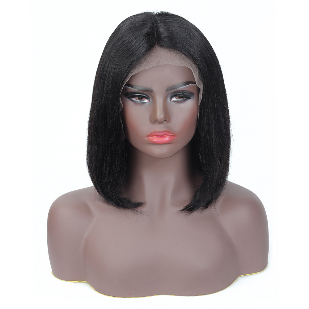 Yirubeauty 13X4 Lace Front Bob Wig Silky Straight Peruvian Brazilian Human Hair Virgin Hair 10-16inch 150% 180% 210% Density Natural Color