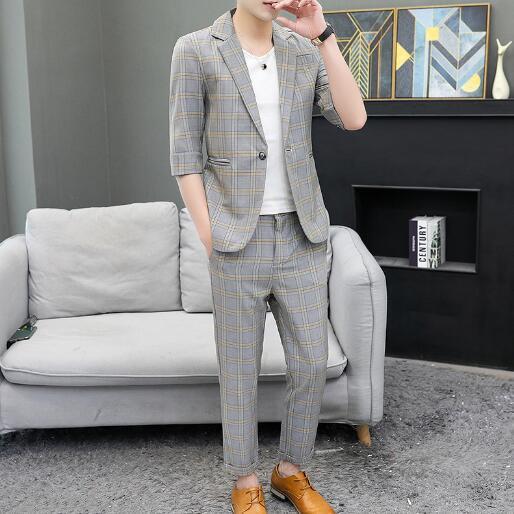 Men's Suits Blazers Men's casual medium long sleeved jacket 230406