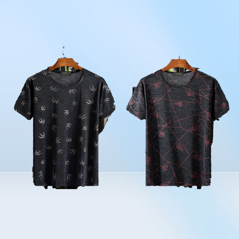 Summer Mens Big Size Brand Clothing Tshirt Fat Loose Print Tshirt LongSleeve Tee Shirt Large Size Men 7XL 6XL 5XL 10XL 160kg2306365