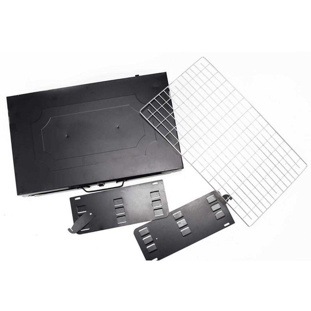 BBQ Tools Accessories Outdoor Barbecue Charcoal Grill Portable Box Type Stove Non-Stick Oven Foldable Picnic Camping Baking Barbe Rack