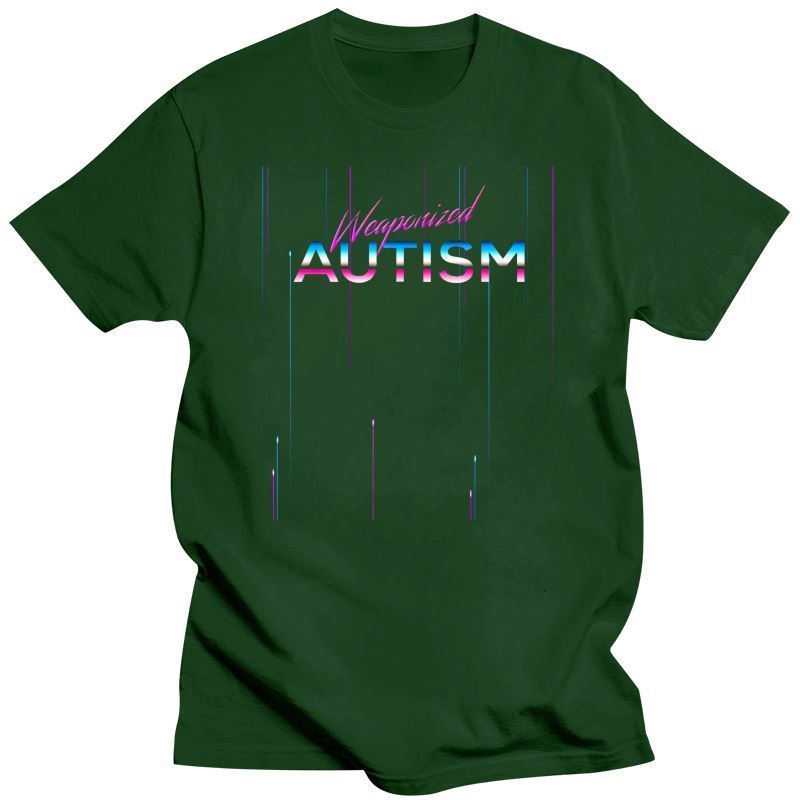 Mens TShirts Weaponized Autism Shirt Disco Style Funny 80S Aesthetic Gift 230406