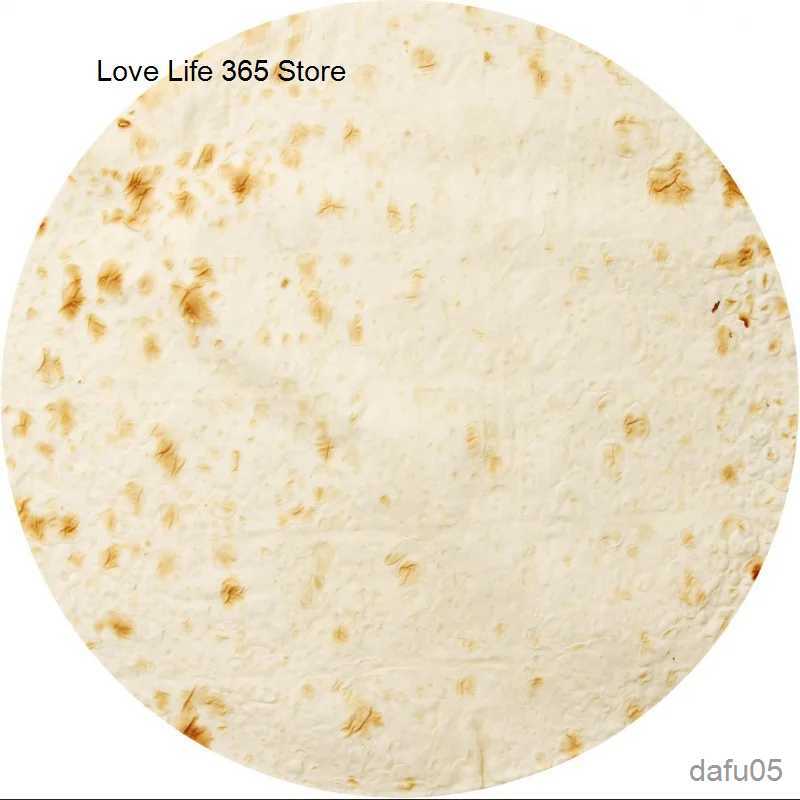 Blankets Swaddling 1pc Tortilla Blanket Pepperoni Pizza Round Realistic Donut Soft Warm Cookies Lavash For Bed Sofa Travel Gift Adult Kids R231106