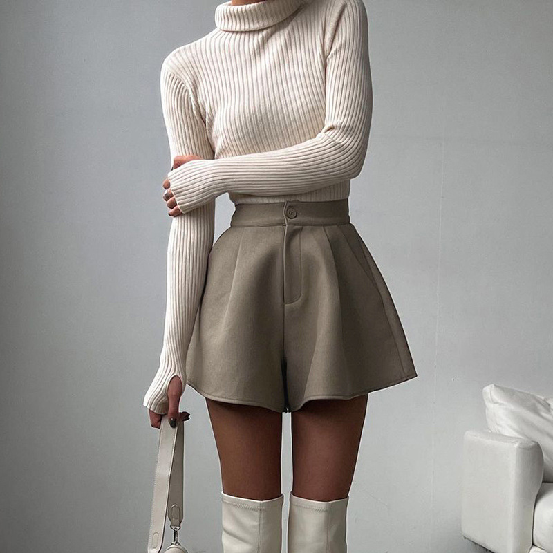 Women's Shorts Gtpdpllt High Wait Wide-leg Shorts Women Bottom Casual Loose A- Line Short Pants Ladies Leisure Summer Vintage Shorts 230418