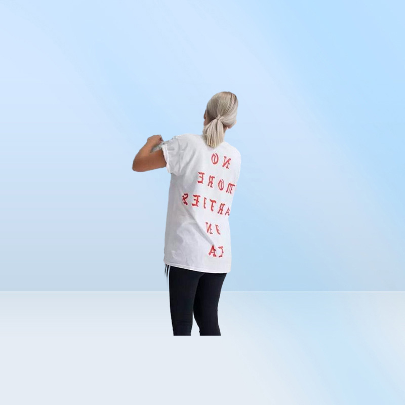 Life of Pablo Losangeles Season White T Shirt Men No More Parties In Summer Male T Shirt S-3XL