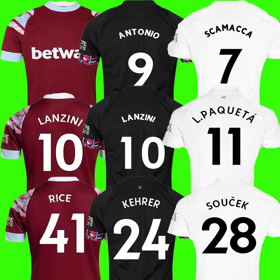 22 23 INGS WHU L. PAQUETA soccer jerseys 2022 2023 SCAMACCA WEST RICE kits LANZINI ANTONIO Hams VLASIC UNITED BOWEN football shirts BENRAHMA MEN Kit Kids, 3rd+patch
22 23 INGS WHU L. PAQUETA soccer jerseys 2022 2023 SCAMACCA WEST RICE kits LANZINI ANTONIO Hams VLASIC UNITED BOWEN football shirts BENRAHMA MEN Kit Kids, 3rd+patch
