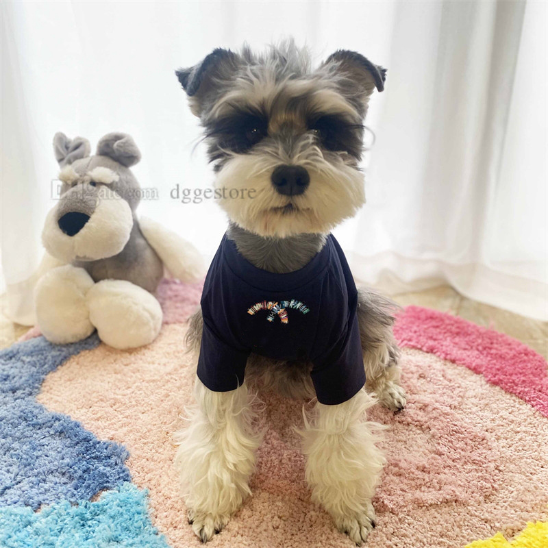 free shipping Designer Clothes Apparel Pet Printed Puppy Soft Shirt Pullover T Shirts Valentine's Day Dog Outfits for Small Dogs Cats Pink S A592