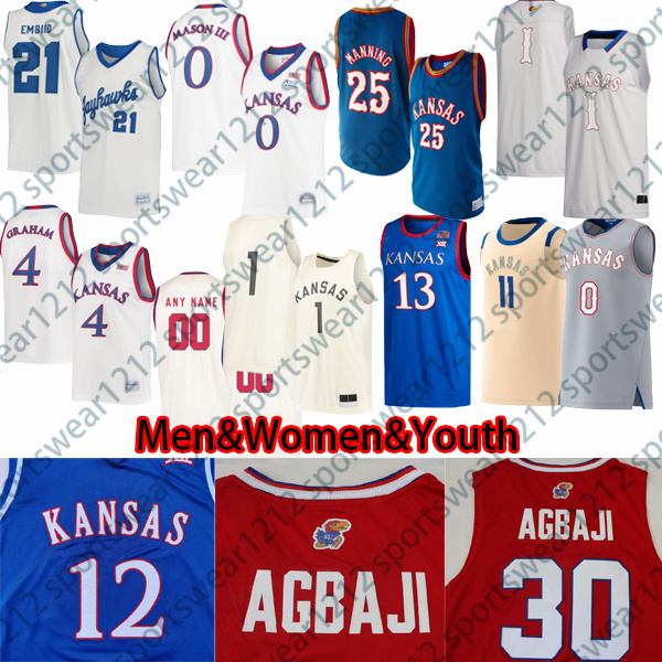 2022 Top Four Kansas Jayhawks Basketball Jersey NCAA 2023 K.J. Adams Jr. Zack Clemens Kyle Kuffy Grady Dick Men youth women Jersey