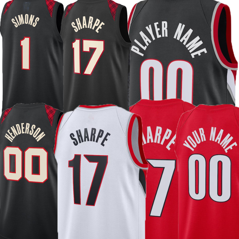 Men Basketball Jersey Shaedon Sharpe Anfernee Simons Jerami Grant Scoot Henderson Malcolm Brogdon Deandre Kris Murray Ayton Robert Williams III Jerseys