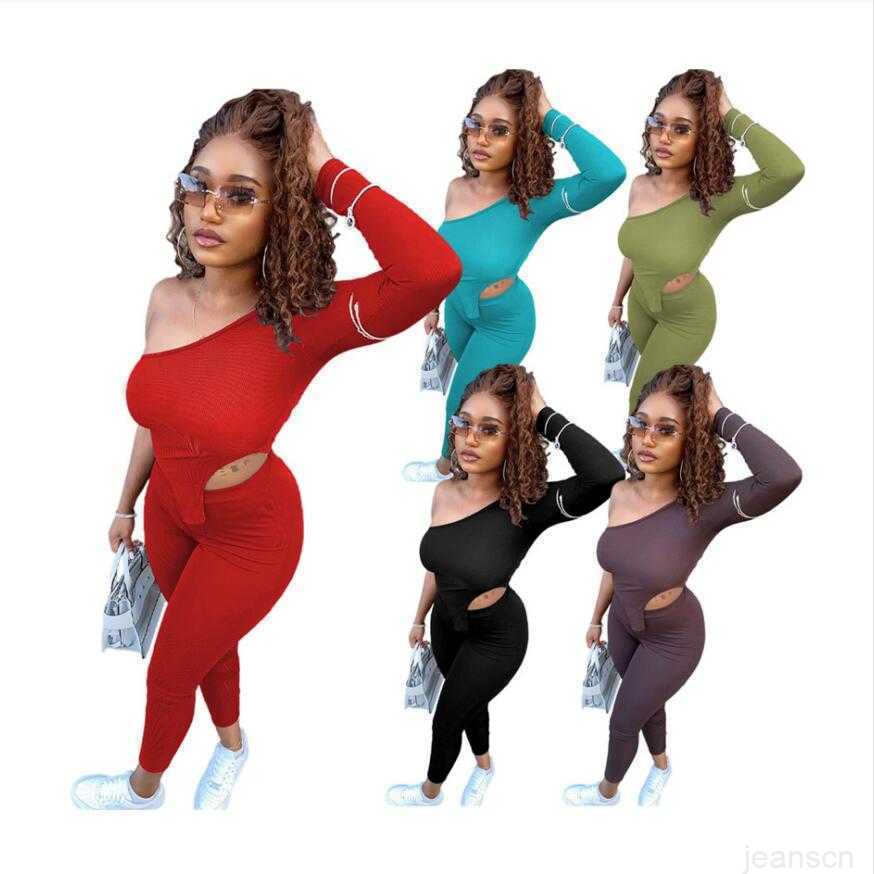 2023 Two Piece Women Tracksuits Clothes Yoga Sports Outfits Solid Long Sleeve Outfit Set Crop Tops Fitness Leggings Fashion Female