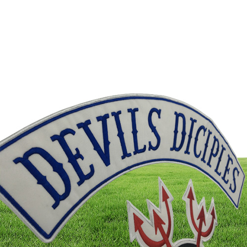 Full BACK LARGE SIZE DEVILS SICIPLES SETS Motorcycle Biker Patch IRON ON SEW ON JACKET VEST 18quot PATCH