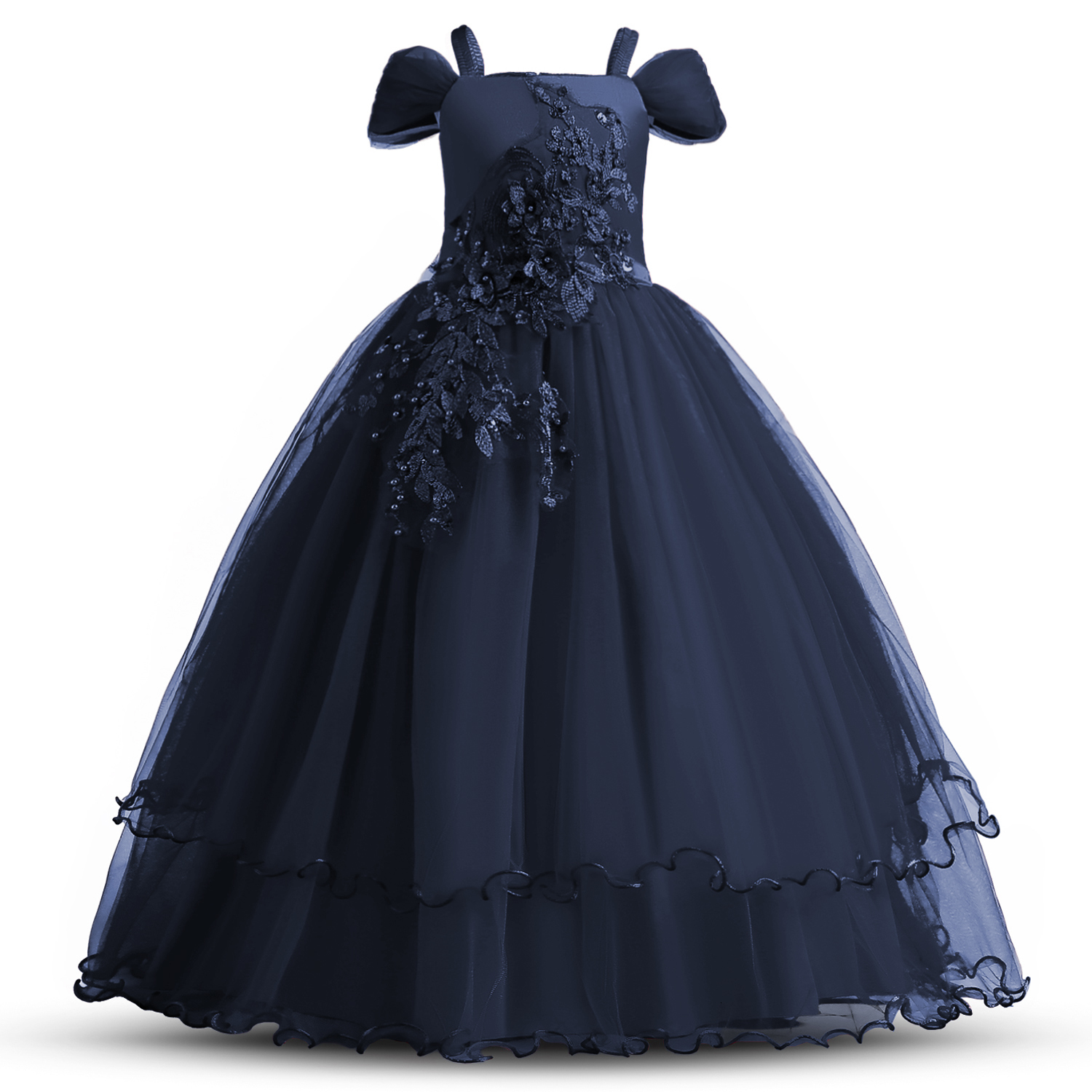 Girls Dresses Kid Wedding for Elegant Flower Princess Long Gown Baby Girl Christmas Dress vestidos infantil Size 6 12 14 Years 230406