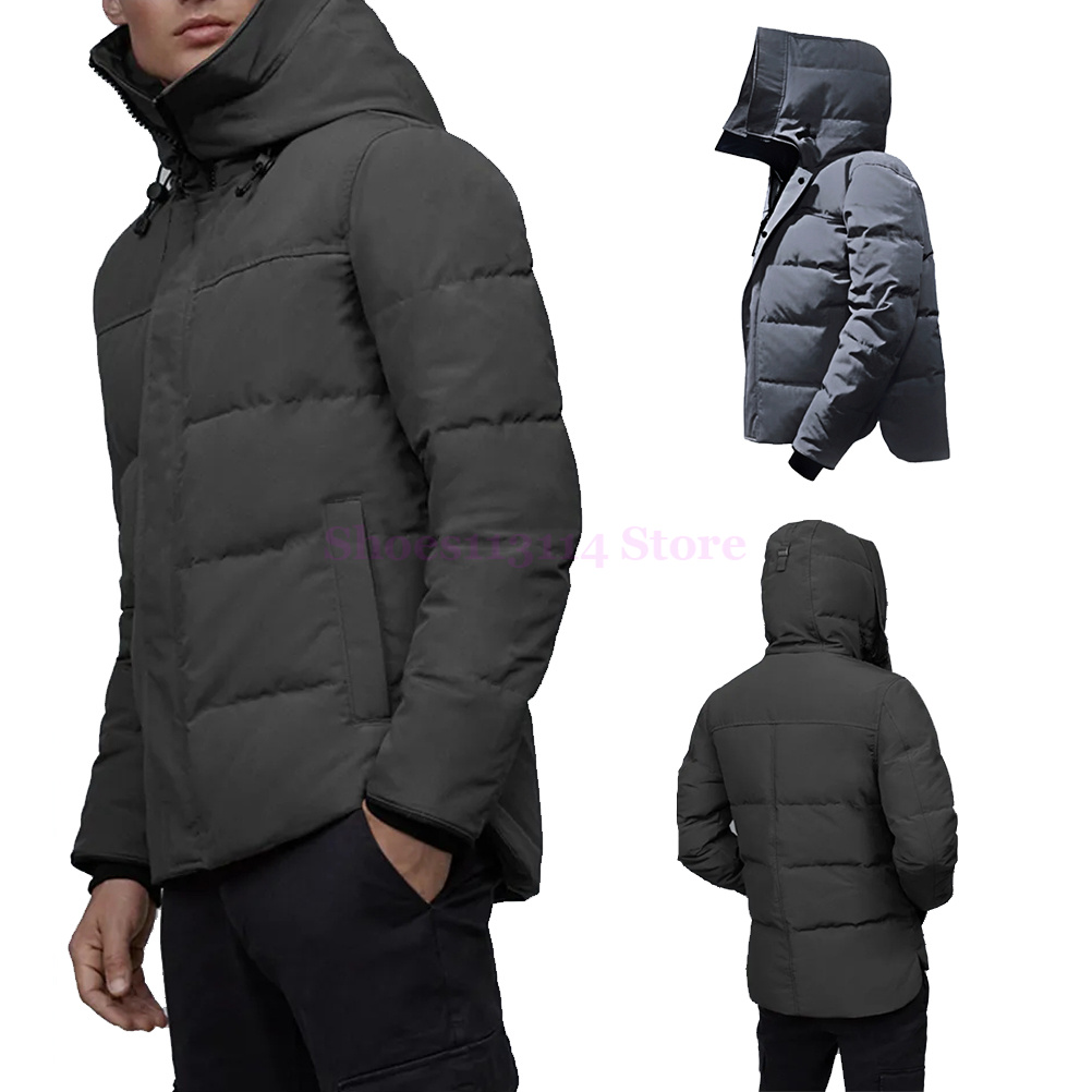Designer winter down jacket mens doudoune with badge fashion trend hooded parkas thickened warmth feather warm luxury outdoor coat jackets black navy blue grey