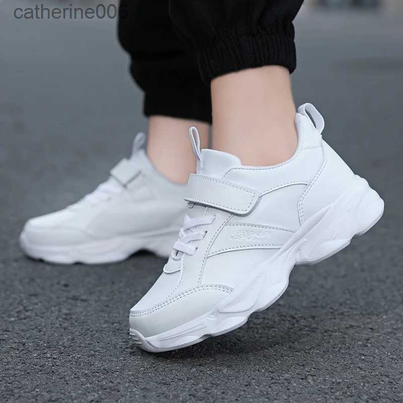 Sneakers Children shoes Black White girl Shoes Kids sneakers Pu Leather Sports Tennis baby boy shoes School Running Casual SneakerL231106