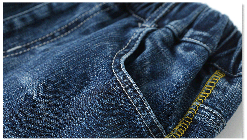 Jeans IENENS Fashion Kids Boys Jeans Children Baby denim Trousers Clothing Boys Elastic Waist Super Thin Pants 230406