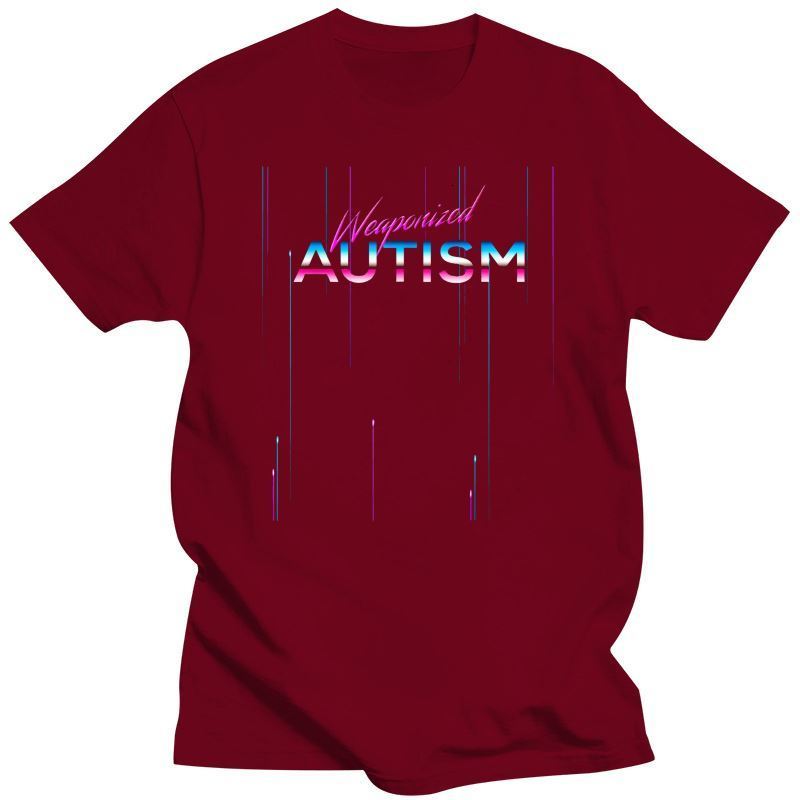 Mens TShirts Weaponized Autism Shirt Disco Style Funny 80S Aesthetic Gift 230406