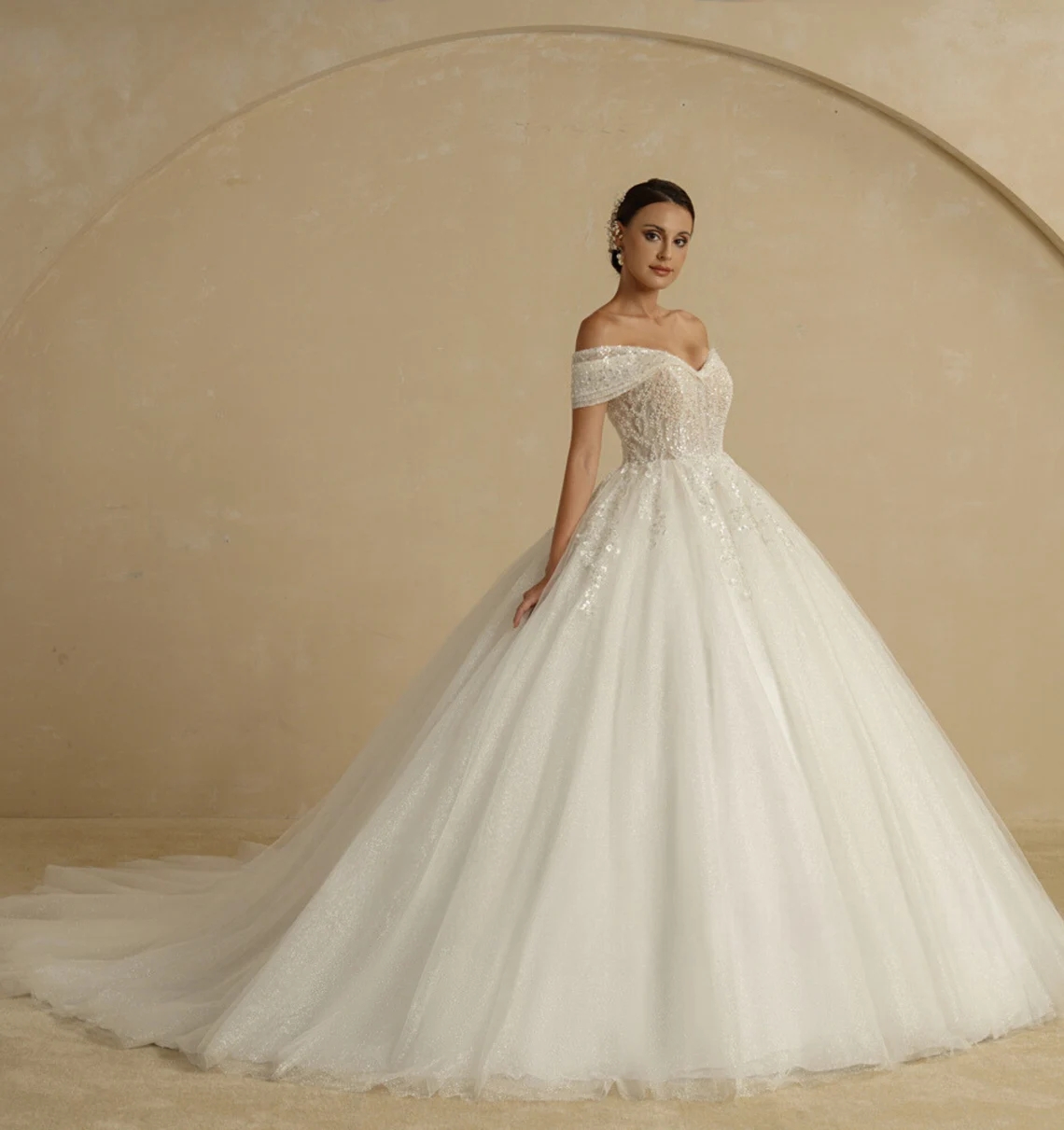 Exquisite Floral Wedding Dresses Spaghetti Off The Shoulder Straps Sweep Train Bridal Gowns Backless Zipper Vestido De Novia