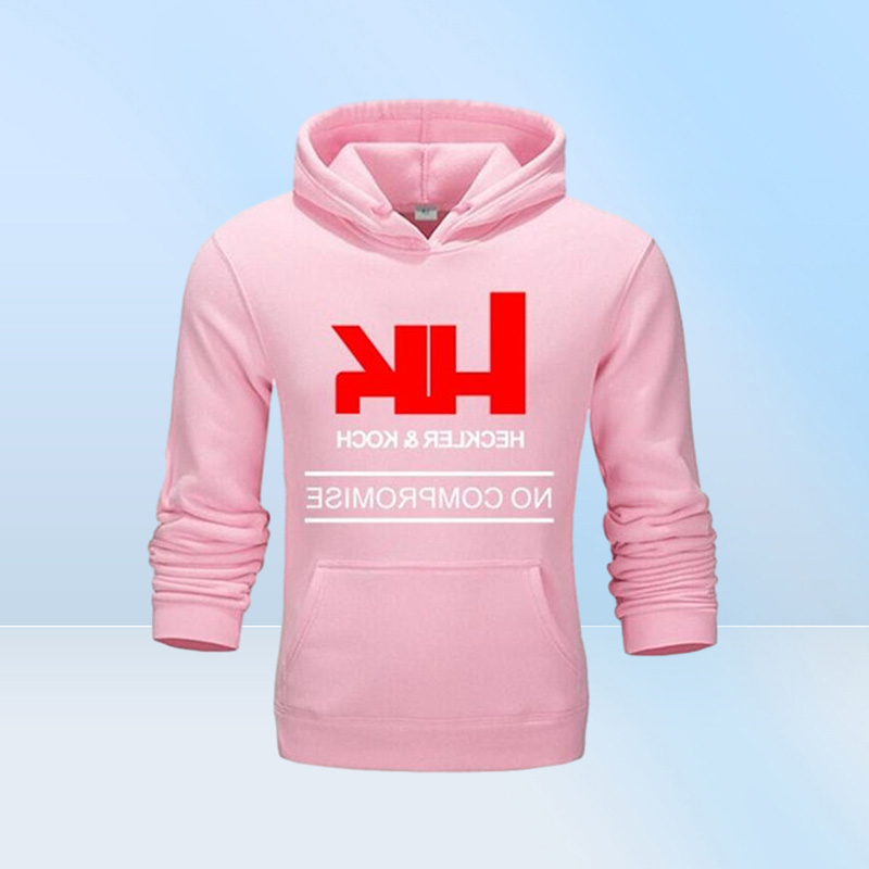 Fshion Men039s Hoodie HK Heckler Koch Firearms No Compromise Man PreCotton Hoodies Color Men Jacket Neck Sweatshirts