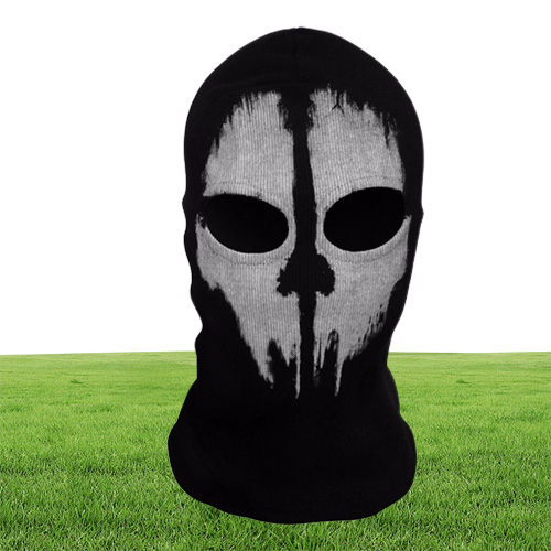 SzBlaZe Brand COD Ghosts Print Cotton Stocking Balaclava Mask Skullies Beanies For Halloween War Game Cosplay CS player Headgear 2