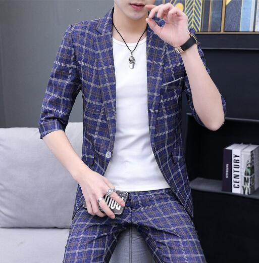 Men's Suits Blazers Men's casual medium long sleeved jacket 230406