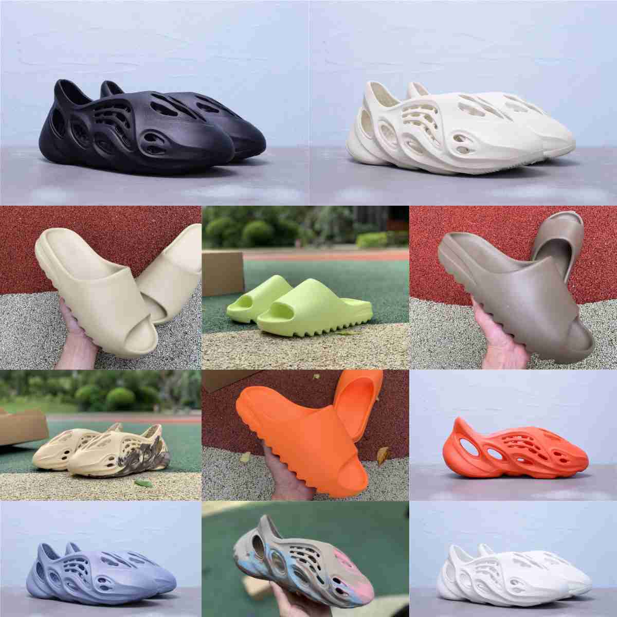 Designer Slippers Men Woman Slider Foam Runner Vermillion Mineral Blue Onyx Pure Sandals Slide Slipper Ochre Bone Resin Clog Desert Ararat Runr Slides Shoe 36-48, Ask the seller about some sizes